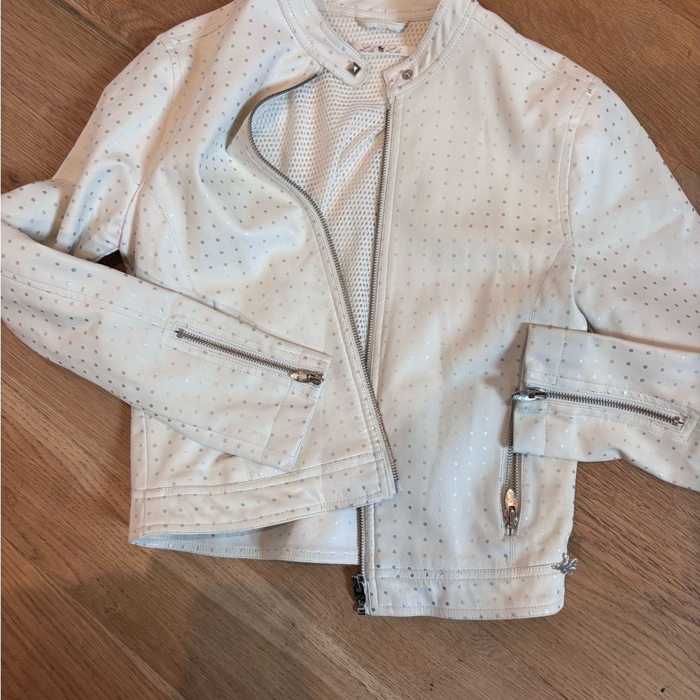 Lu Lu Girls White Studded Jacket